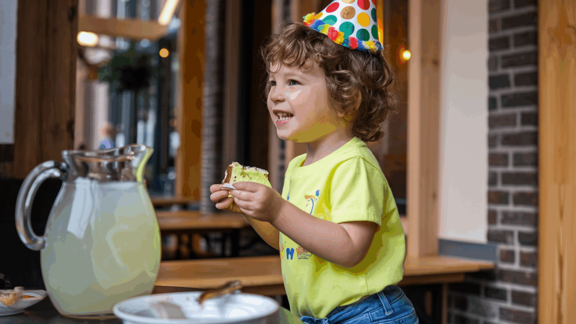Kids party with cake and lemonade Amsterdam