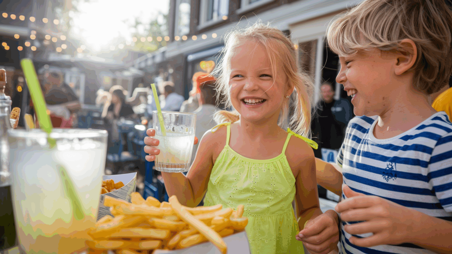 Party with fries and lemonade for children Amsterdam