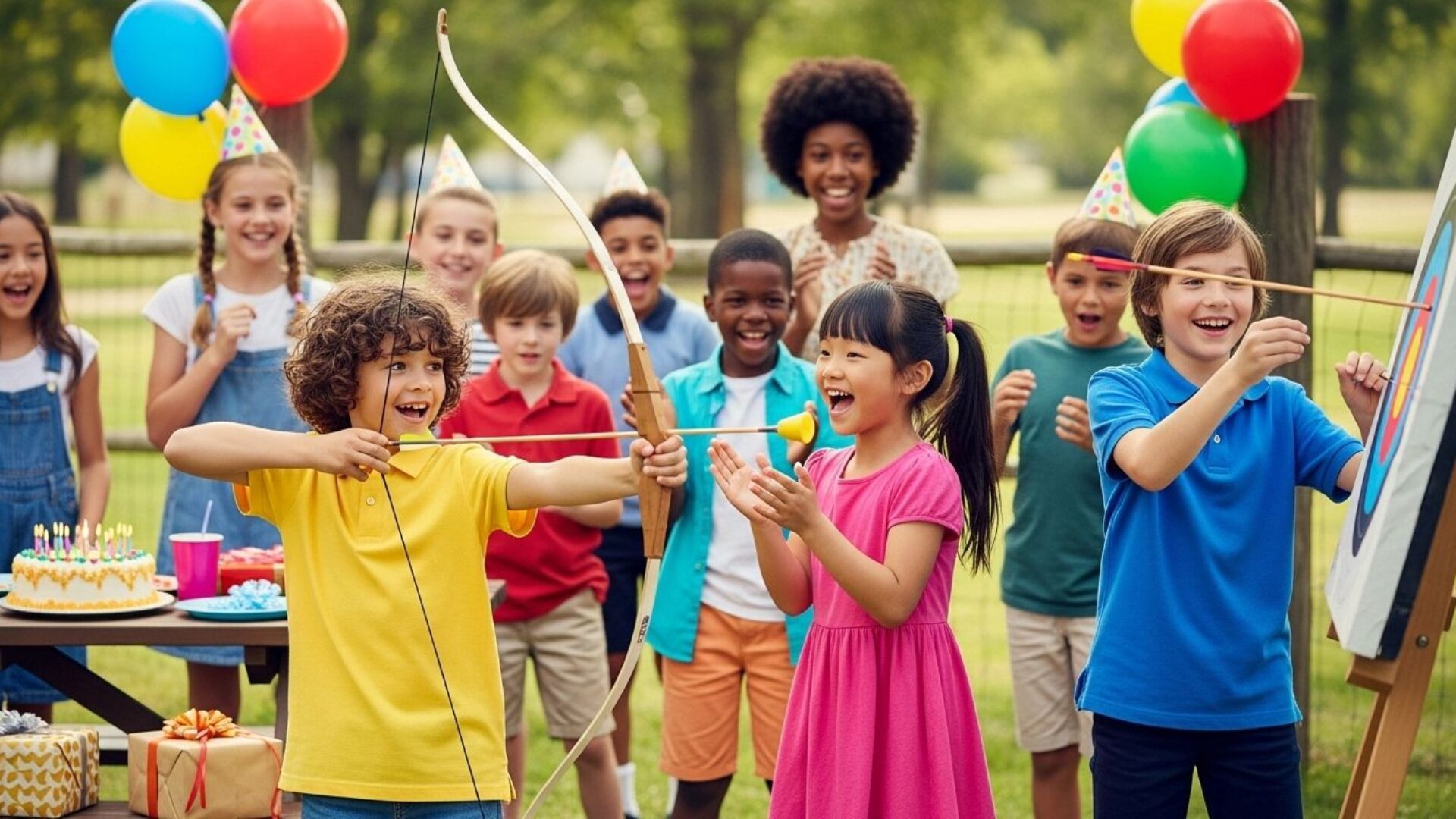 Hoe duur is boogschieten kinderfeestje?