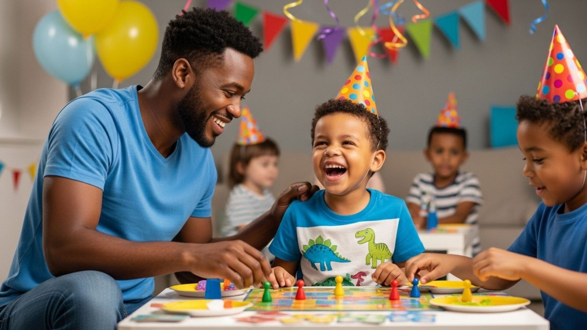 Can parents join the activities during a kids party?