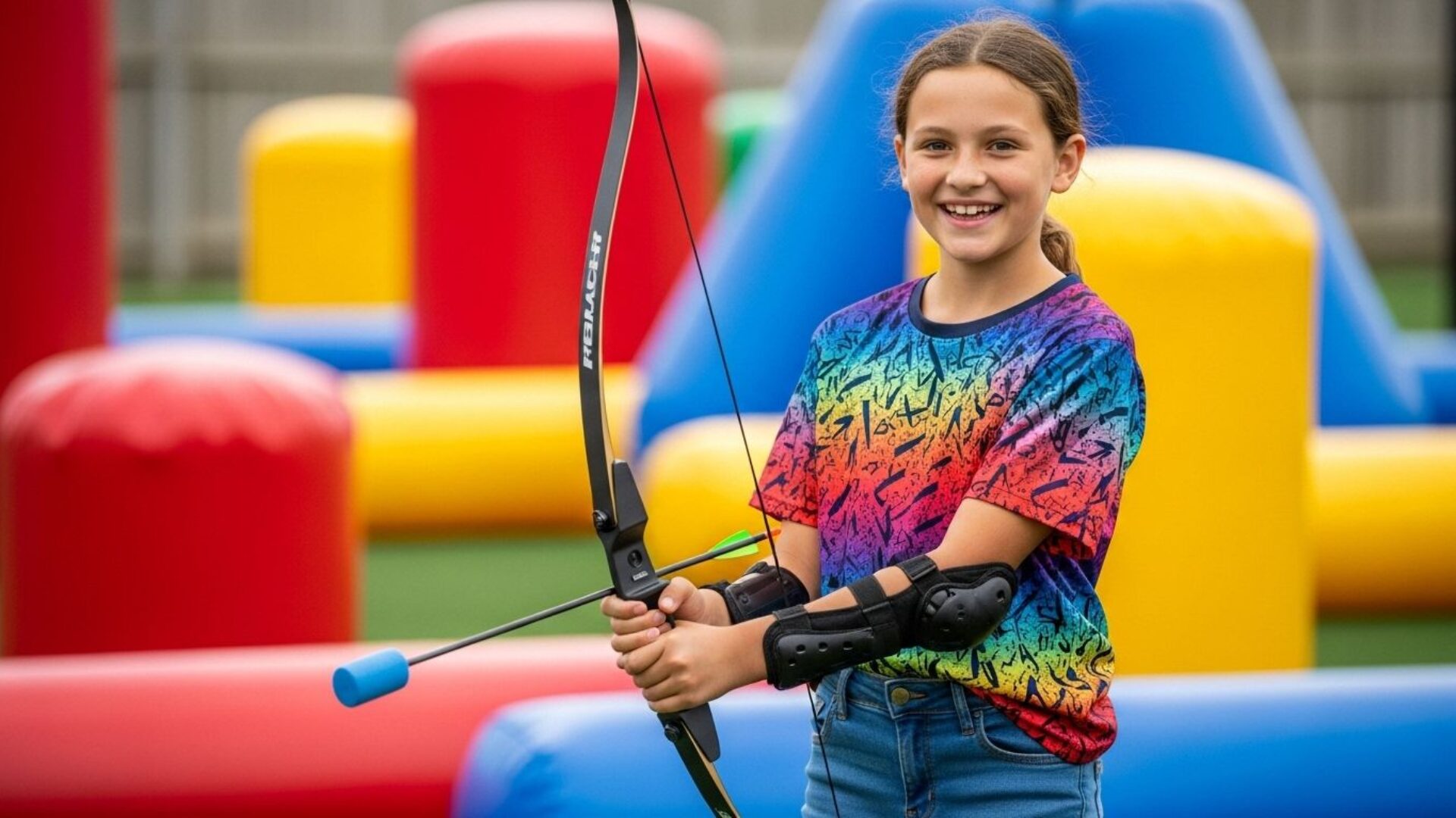 Where can you book a safe archery tag party for children?